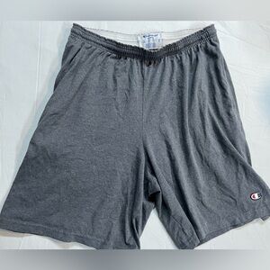 Champion Athletic Shorts Men’s Large Gray Logo Gym Casual